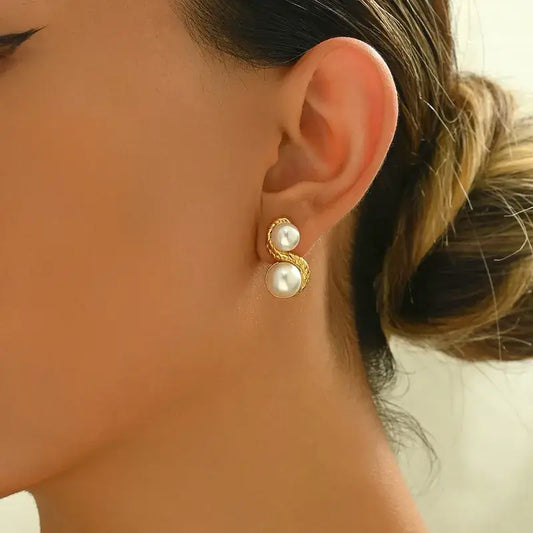 Elegant stainless steel stud earrings for women