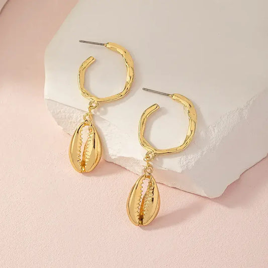 Stylish shell drop earrings for women
