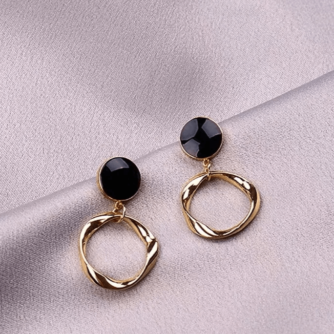 stylish elegant bow knot circle earrings for women