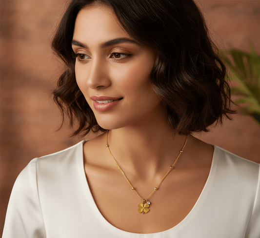 18K gold plated necklace minimalist everyday wear