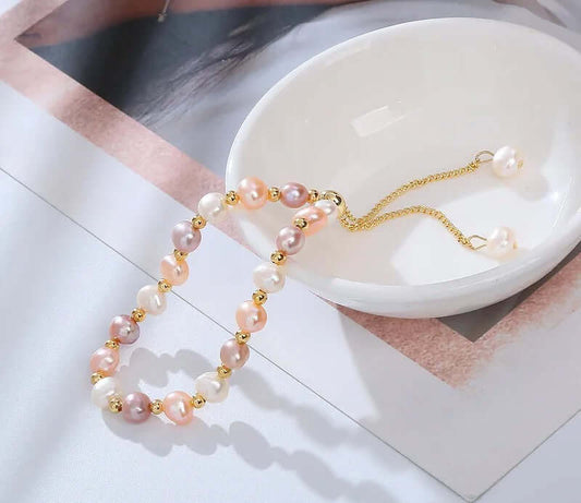Elegant baroque pearl bracelet for women
