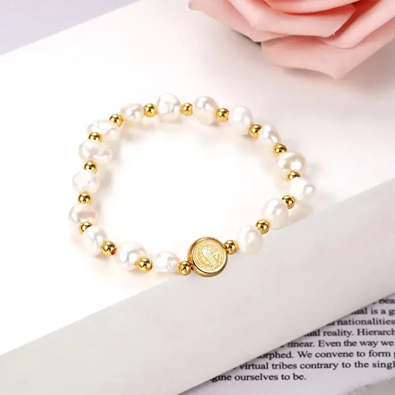 Titanium Steel Bracelet – Fashion Letter Beads for Women Neckella