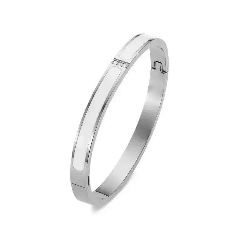 Classic Alloy Rhinestone Bangle – Elegant Women’s Jewelry