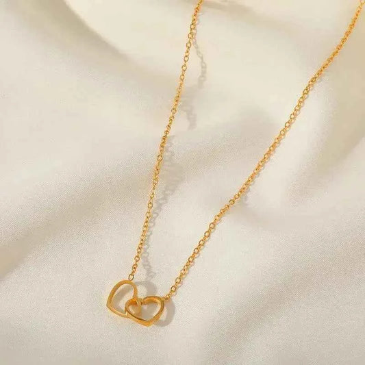 Minimalist Heart Necklace in 18K Gold-Plated Design