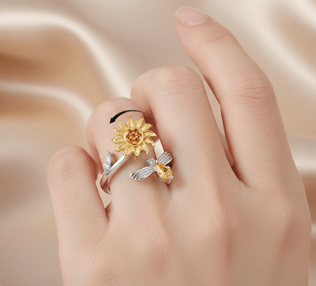 Adjustable Elegant 18K Gold-Plated Open Ring for daily wear