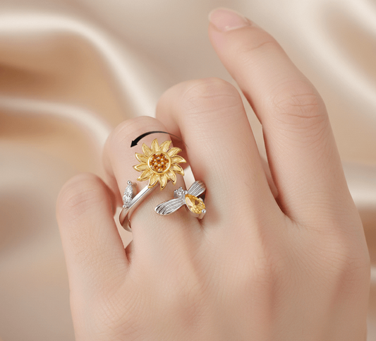 Adjustable Elegant 18K Gold-Plated Open Ring for daily wear