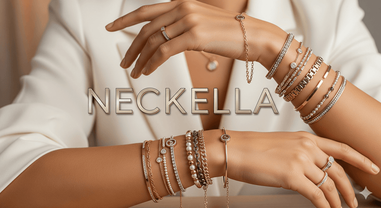Stylish Neckella bracelets showcased on a hand, perfect for everyday wear and festive looks.