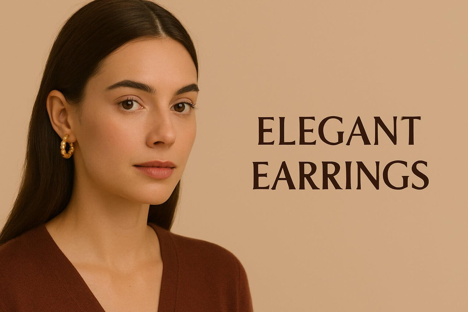 Woman wearing elegant earrings showcasing the stylish Neckella earrings collection for occasions and daily wear.