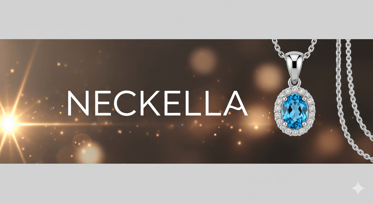 Elegant Neckella pendants featuring a blue gemstone, perfect for gifting and daily wear.