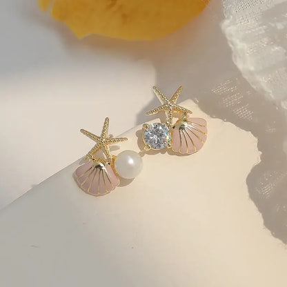 Women's geometric stud earrings zinc alloy with silver needles