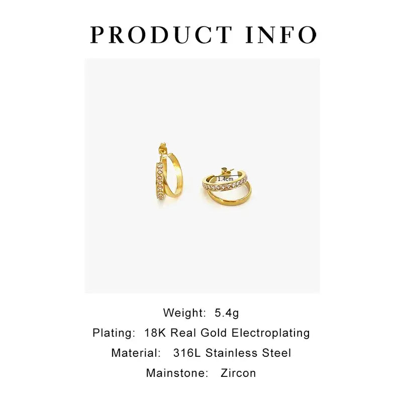 Women's geometric gold earrings stylish women’s jewelry