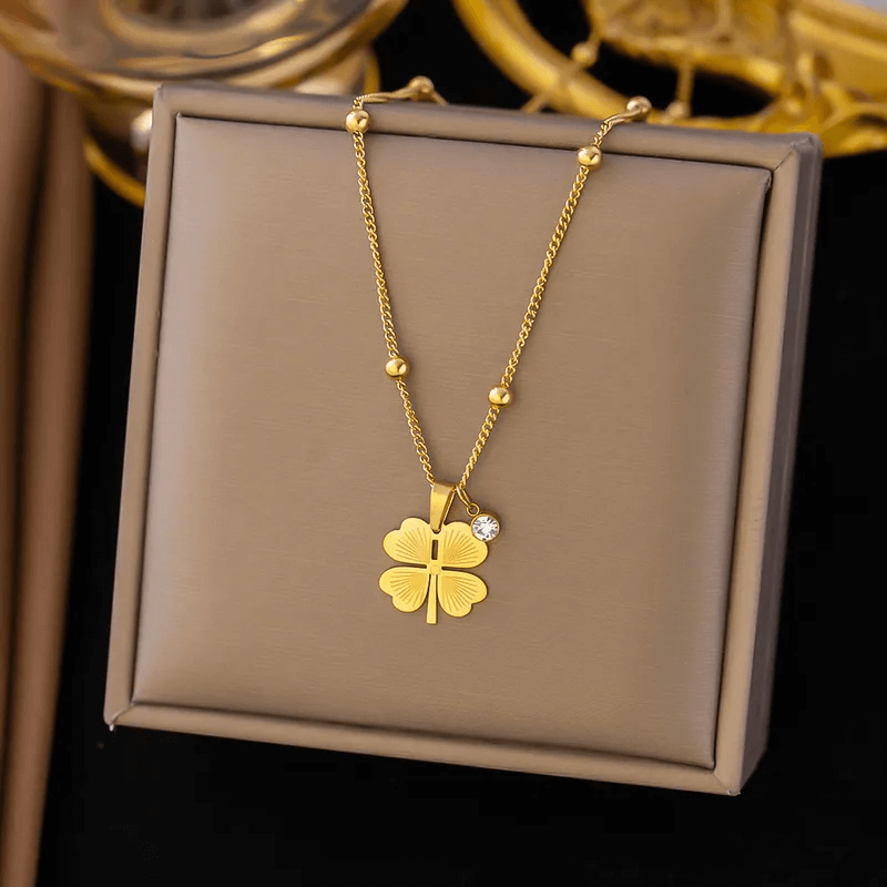 18K gold plated necklace ball bead chain close-up