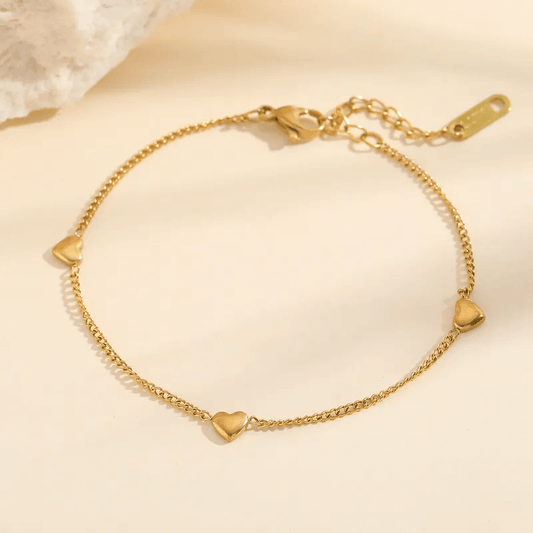 3D Peach Heart Love Jewelry Gold-Plated Titanium Steel Necklace