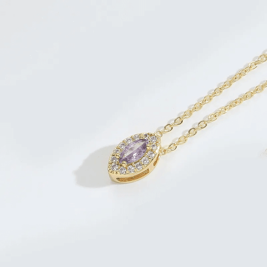 Retro water drop pendant necklace featuring a polished water drop pendant in 14K gold-plated copper.