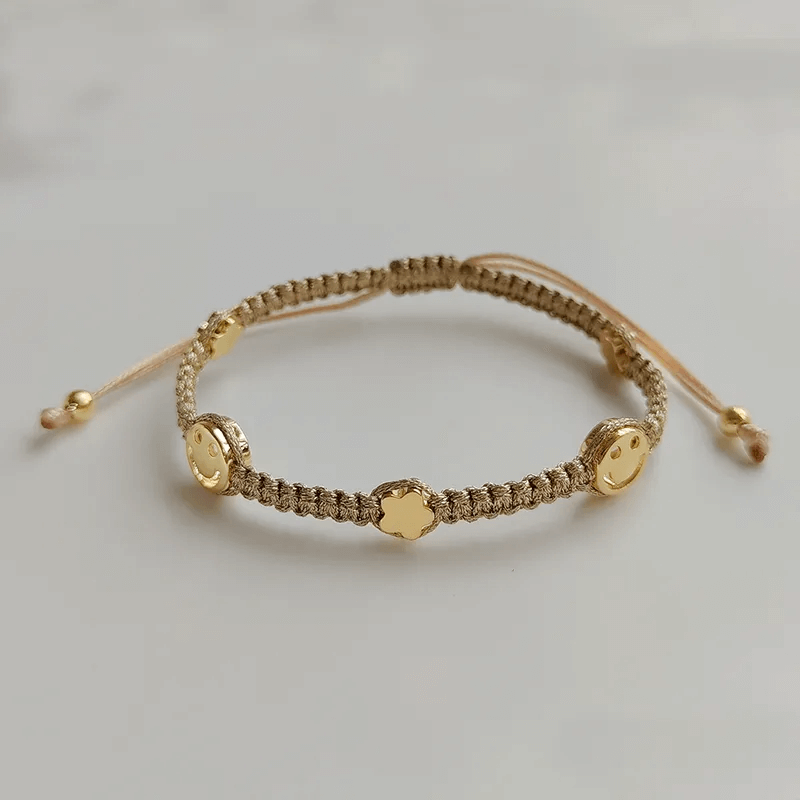 Geometric freshwater pearl bracelet featuring a modern geometric knitting pattern with natural freshwater pearls.