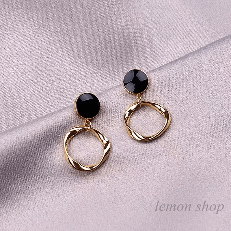 stylish elegant bow knot circle earrings for women