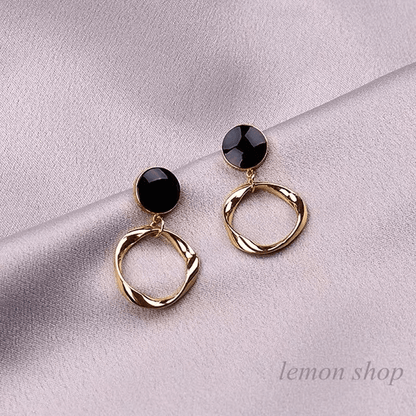 stylish elegant bow knot circle earrings for women