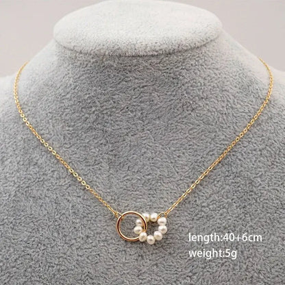 Elegant Freshwater pearl round pendant necklace for women’s minimalist style