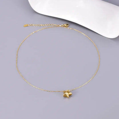 Elegant 18K gold plated solid pendant necklace for women