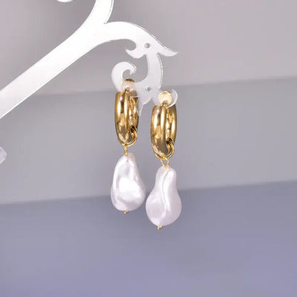Lightweight irregular gold-plated earrings for comfortable all-day wear