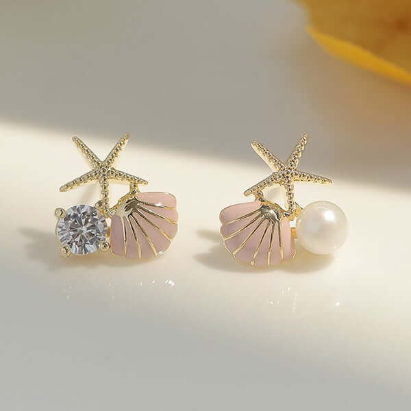 Women's geometric stud earrings lightweight 10g design