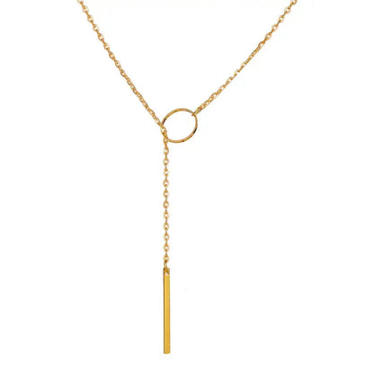 Minimalist Y-shaped necklace in durable alloy