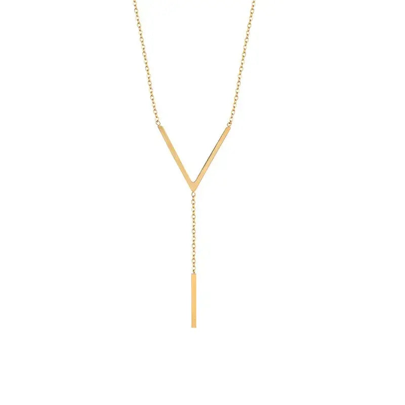 18K Gold Plated Letter Necklace – Minimalist Style for Women