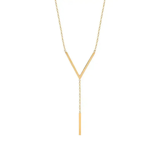 18K Gold Plated Letter Necklace – Minimalist Style for Women