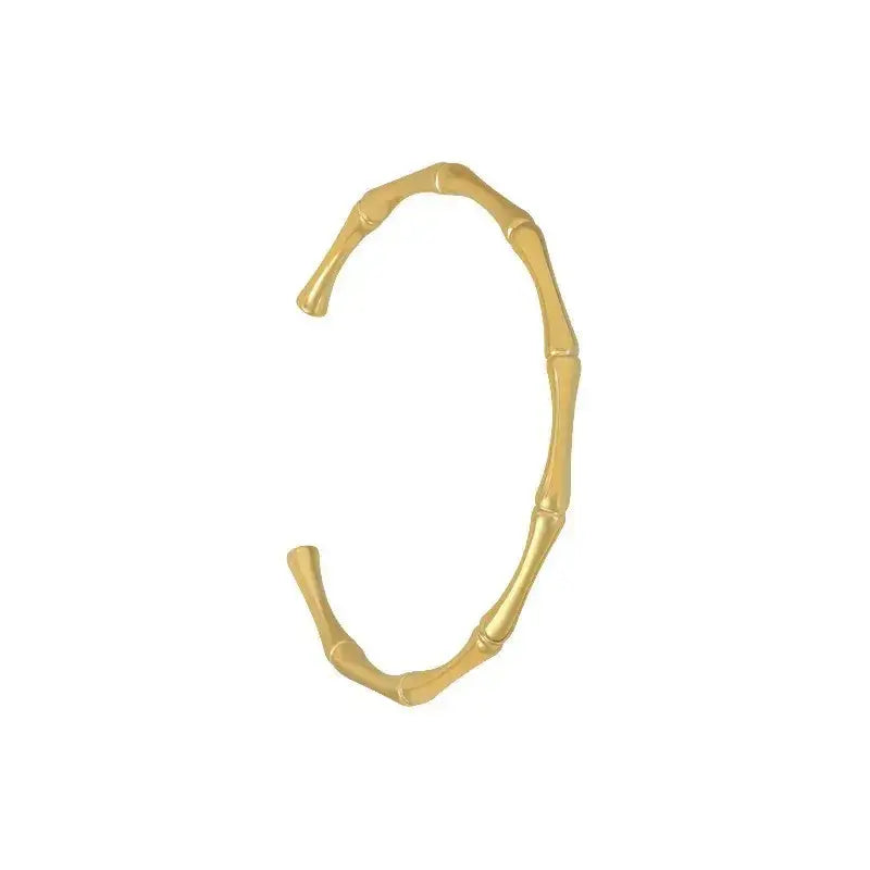 Side view of Simple Style Round Alloy Bangle highlighting round design