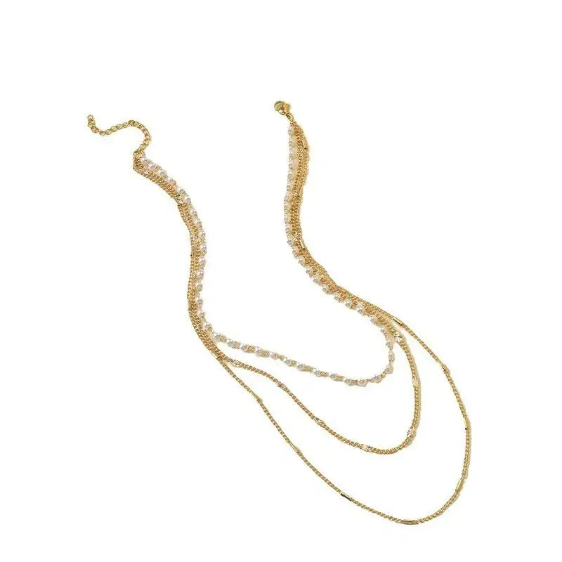 Lightweight multi-layer choker necklace with durable alloy