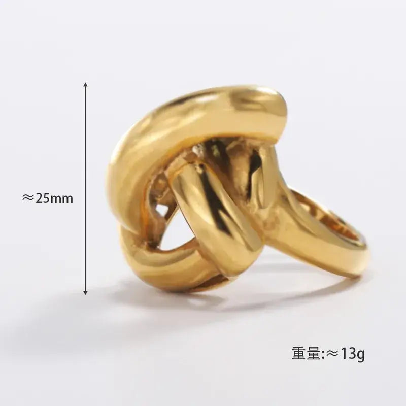 stacked rings featuring vintage geometric gold plated ring