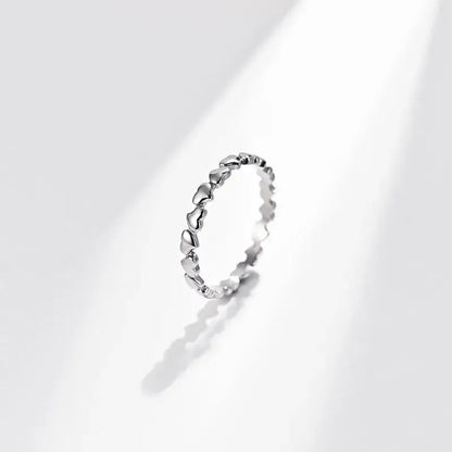 Stylish stainless steel heart-shaped ring for women