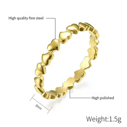 Heart-shaped ring with 18K gold plating detail