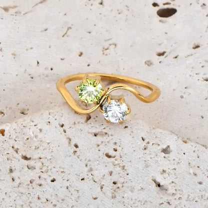 Stylish titanium steel rings for women with solid color