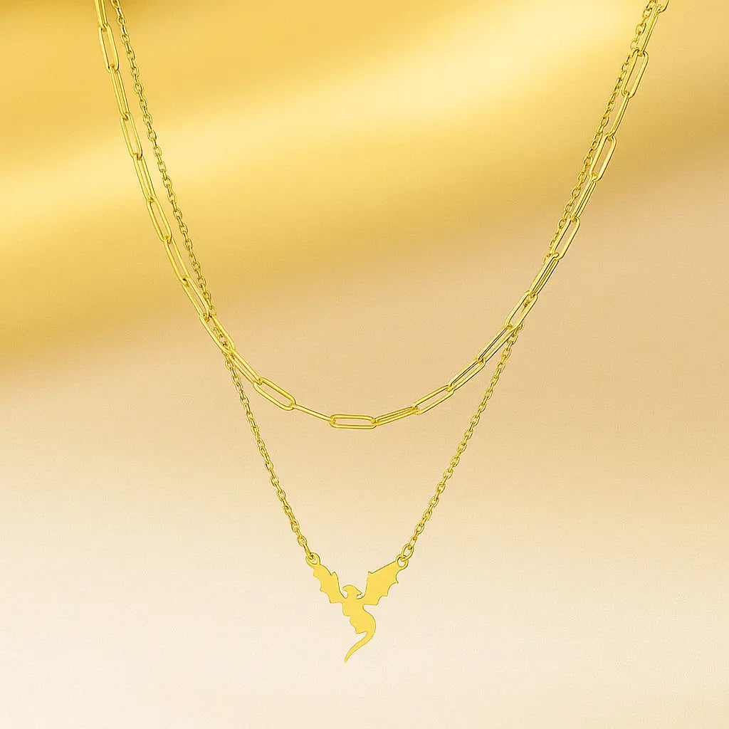 Dragon Pendant Necklace in durable stainless steel for unisex wear