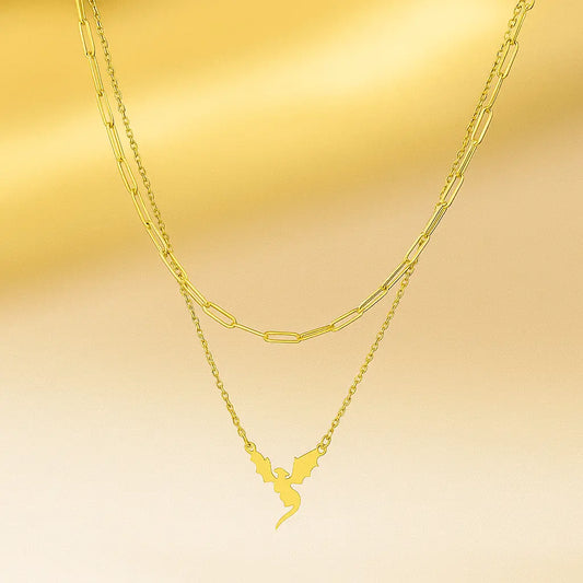 Dragon Pendant Necklace in durable stainless steel for unisex wear