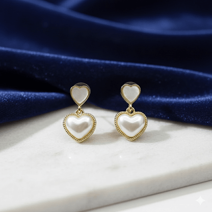 Elegant Sweet Square Heart Bow Knot Earrings