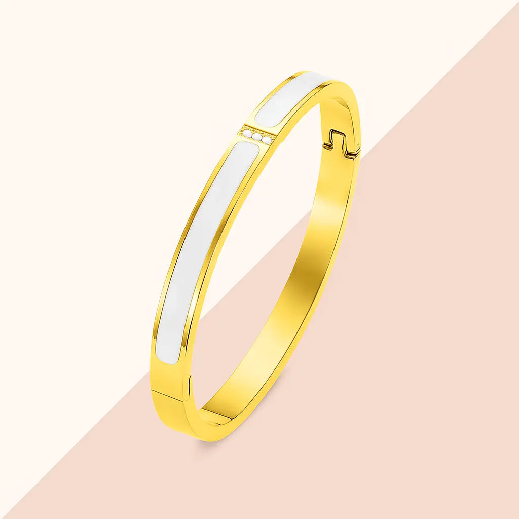 Elegant Classic Alloy Rhinestone Bangle styled for casual outfits