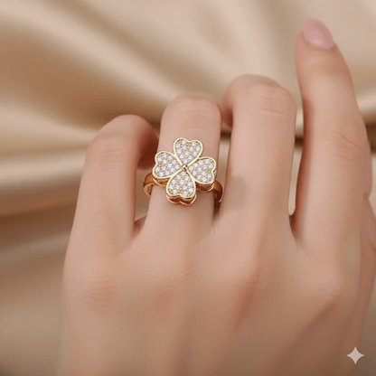 Gold-Plated Adjustable Ring front view