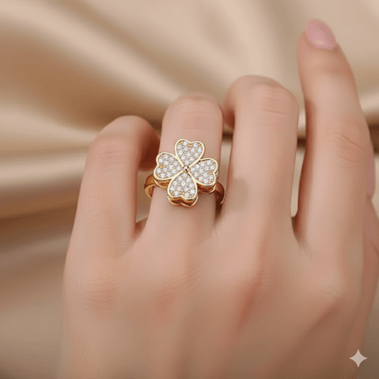 Gold-Plated Adjustable Ring front view