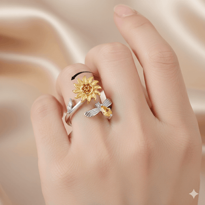 Adjustable Elegant 18K Gold-Plated Open Ring for daily wear